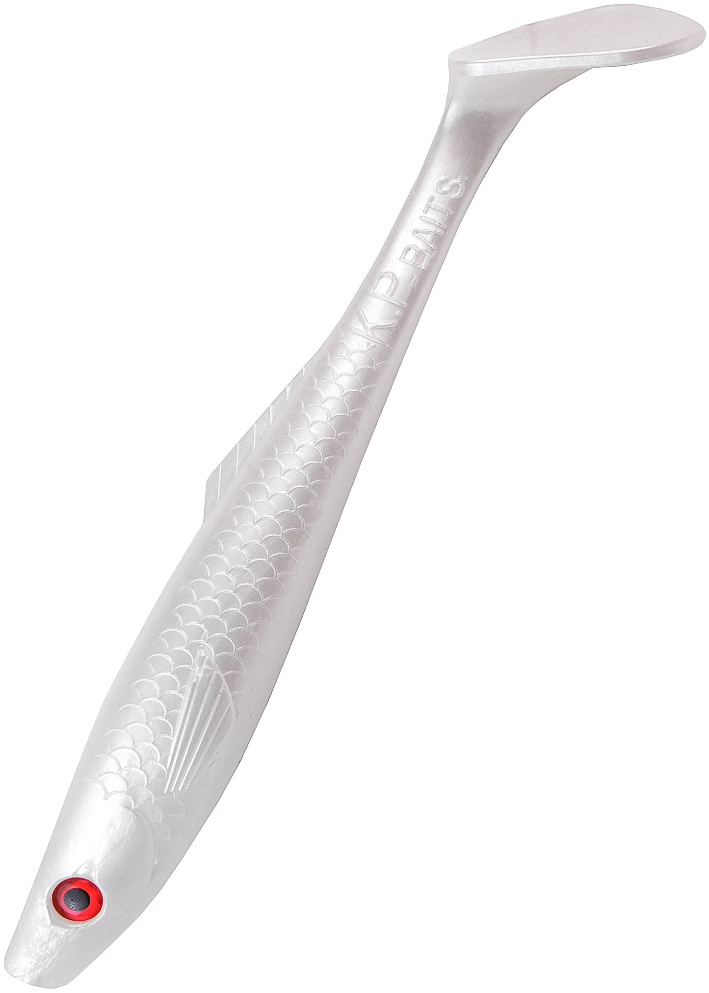 K.P Baits Pike Shad Junior 8" Gummiköder pearl white