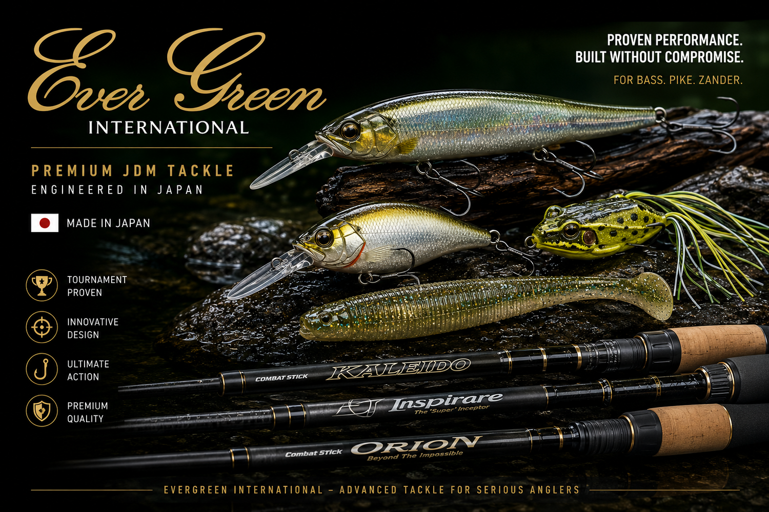 Evergreen - JDM Tackle für Hecht, Barsch und Zander