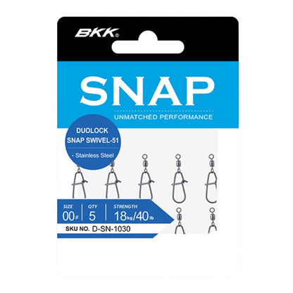 BKK Duo Lock Snaps mit Wirbel 5 Stück