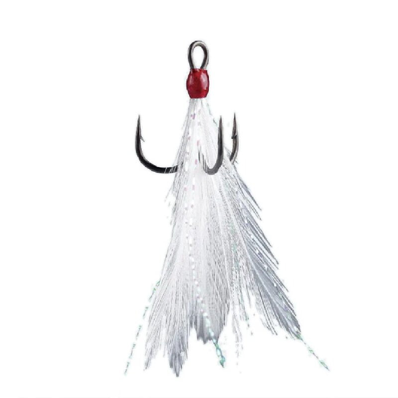 BKK Feathered Spear-21 SS Treble Hook - White