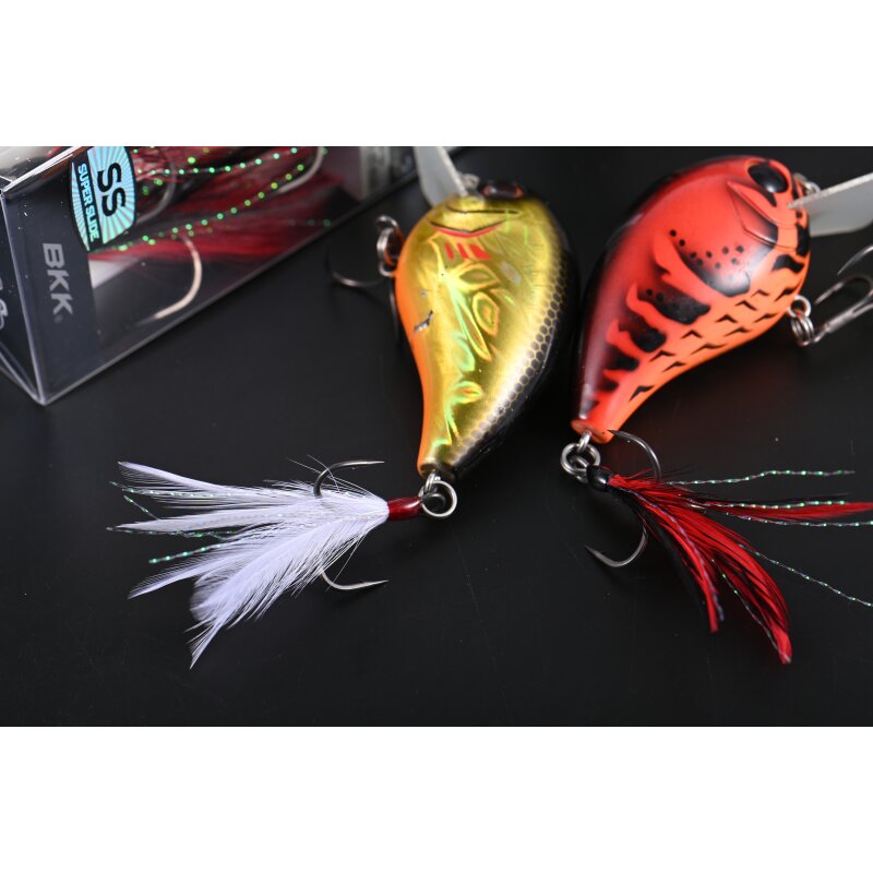 BKK Feathered Spear-21 SS Treble Hook - White
