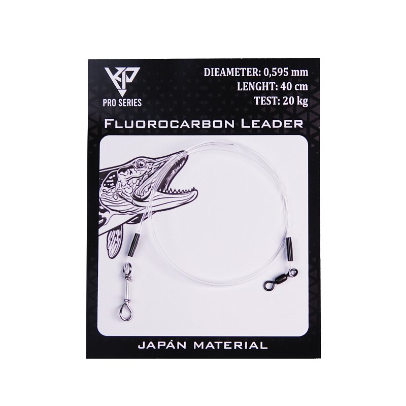 K.P 100 % Fluorocarbon Vorfach Leader Hechtangeln