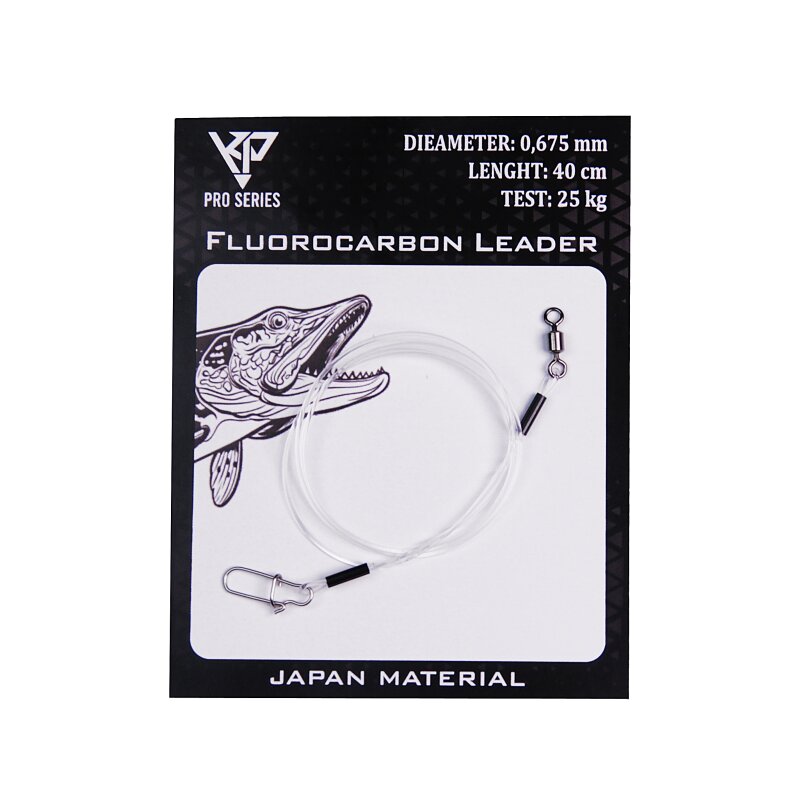 K.P 100 % Fluorocarbon Vorfach Leader Hechtangeln