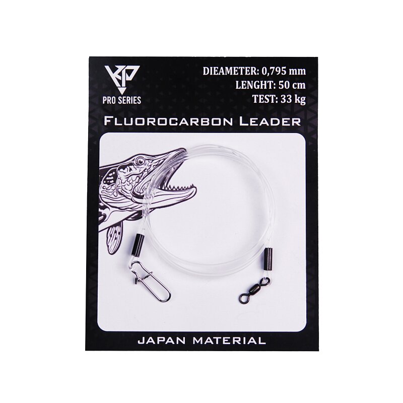 K.P 100 % Fluorocarbon Vorfach Leader Hechtangeln