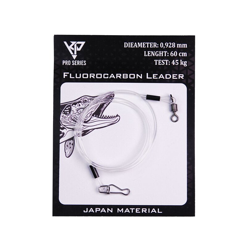 K.P 100 % Fluorocarbon Vorfach Leader Hechtangeln