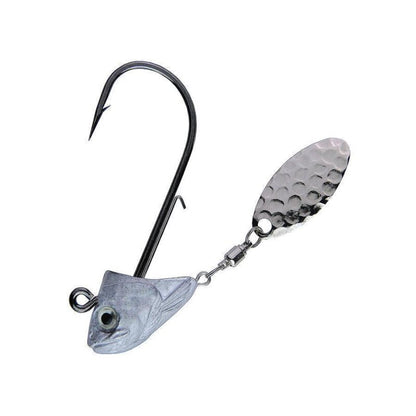 K.P Baits 3D Jig Kopf Fish Head mit Spinnerblatt 2 Stück