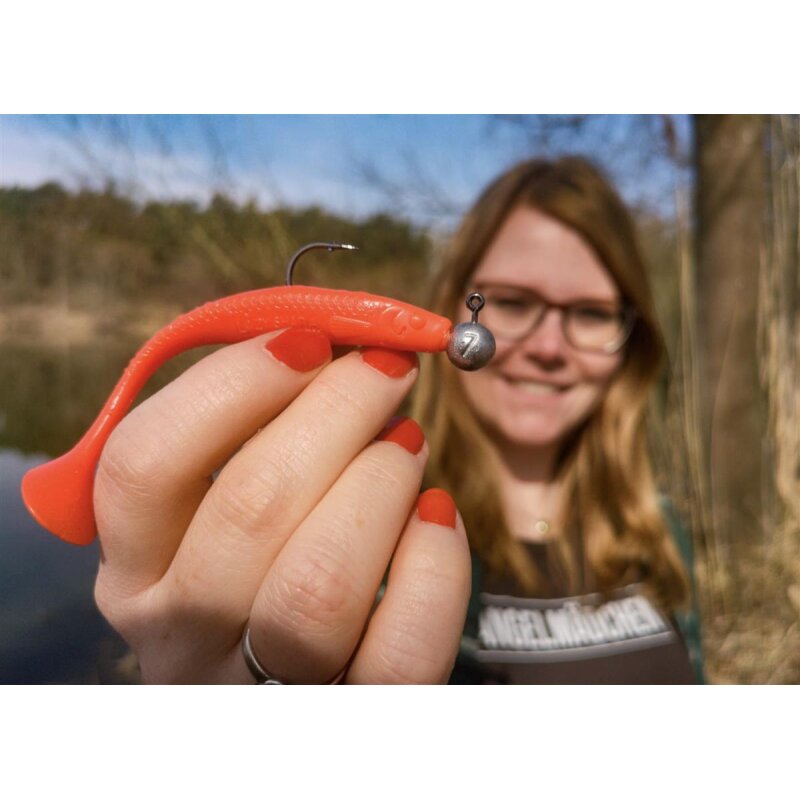 K.P Baits Sonderedition 071 UV Orange 6 Stück Gummiköder