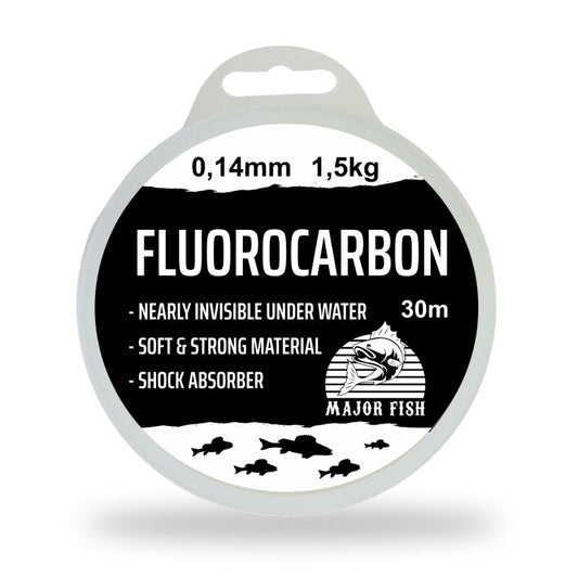 Major Fish 100 % Fluorocarbon Vorfachschnur 30 Meter