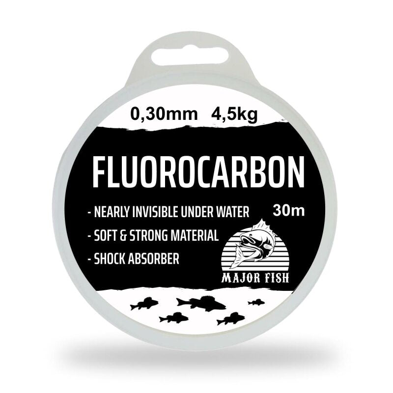 Major Fish 100 % Fluorocarbon Vorfachschnur 30 Meter