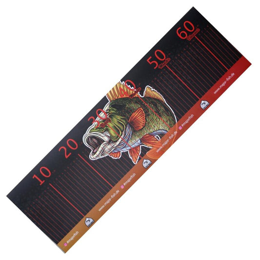 Major Fish Barsch Massband Perch Ruler 65cm x 20cm Scale mit Anschlag