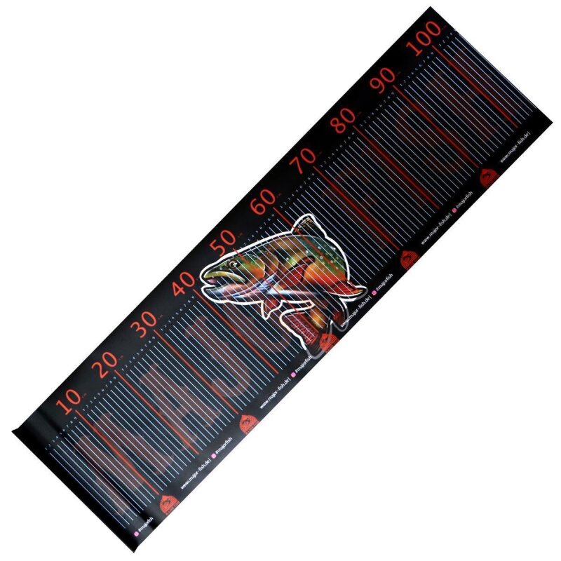 Major Fish Trout Massband Forellen Ruler 105x30cm Scale mit Anschlag