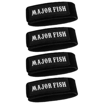 Major Fish Neopren Rutenbänder Angelruten Klettband 4 Stück