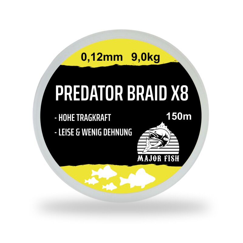 Major Fish Predator Braid 8-Fach geflochten 150m