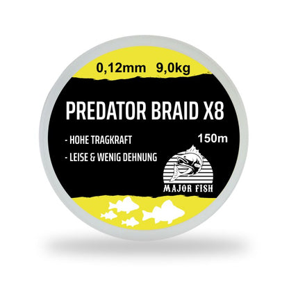 Major Fish Predator Braid 8-Fach geflochten 150m