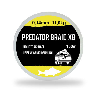 Major Fish Predator Braid 8-Fach geflochten 150m