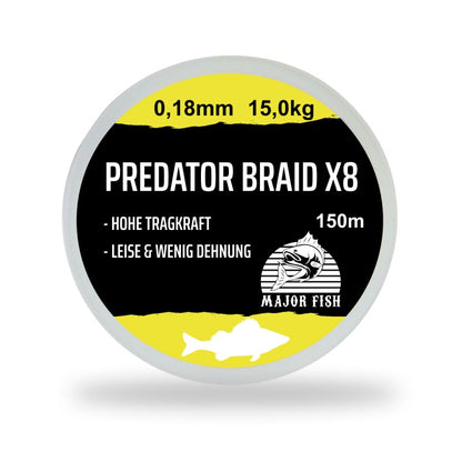 Major Fish Predator Braid 8-Fach geflochten 150m