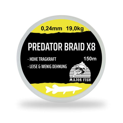 Major Fish Predator Braid 8-Fach geflochten 150m