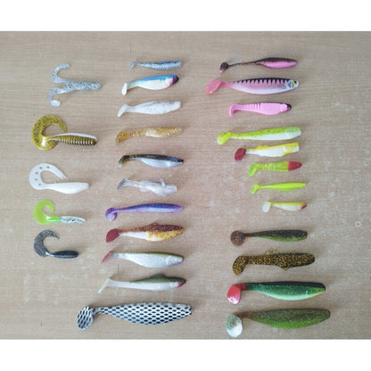 Relax Gummifische Sonderbox mit Jigköpfen und Zubehör 40- tlg