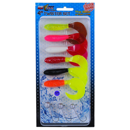 Relax Gummifische Sortiment Twister Set + Jigköpfe