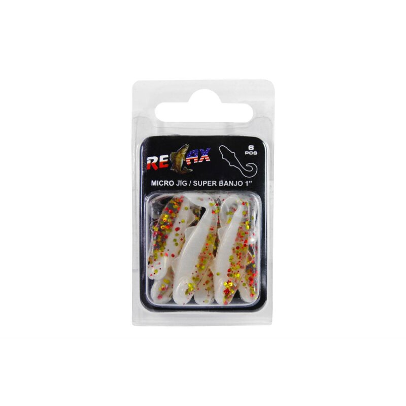 Relax Super Banjo Gummifisch Twister 1" 3,5 cm 6 Stück