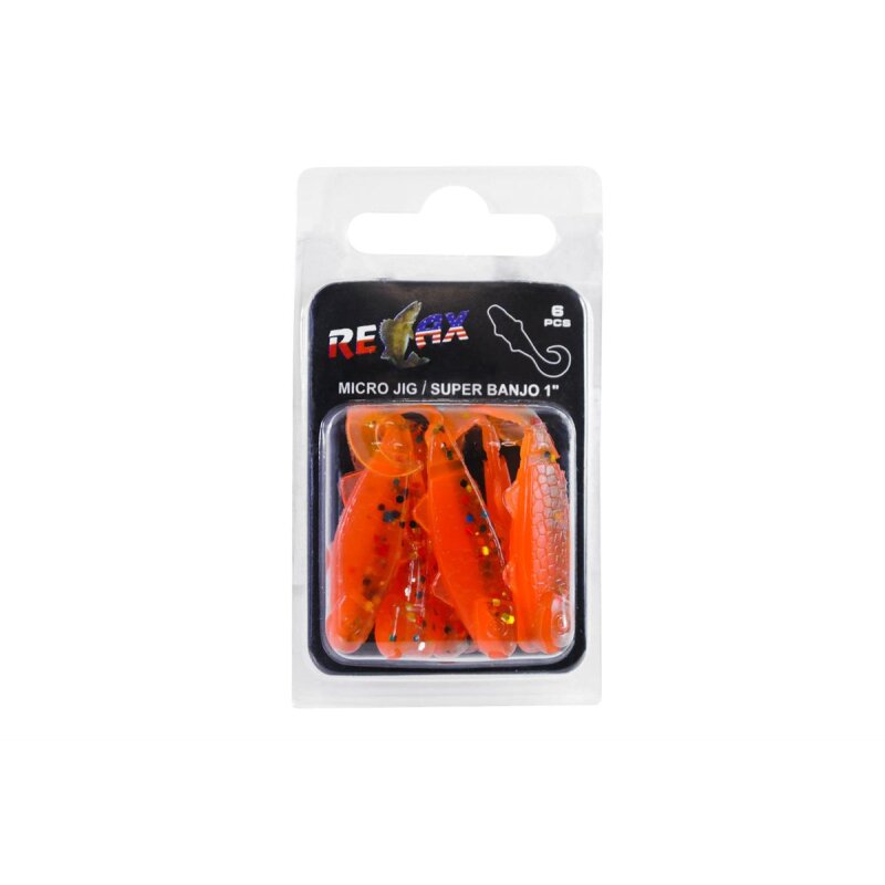 Relax Super Banjo Gummifisch Twister 1" 3,5 cm 6 Stück