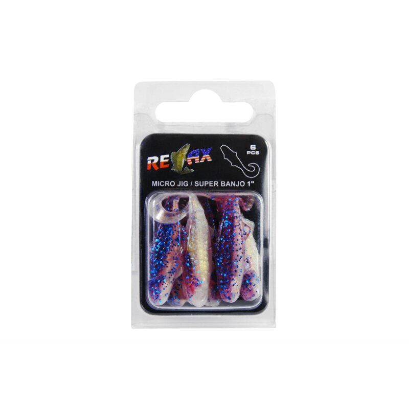 Relax Super Banjo Gummifisch Twister 1" 3,5 cm 6 Stück