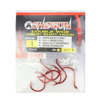 Shogun Dropshot Haken 6 Stück Rot